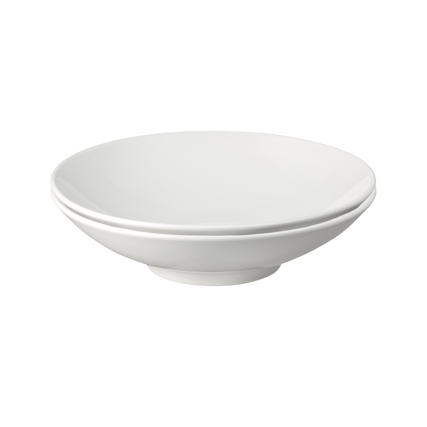 Porcelain Classic White Set Of 2 Pasta Bowls