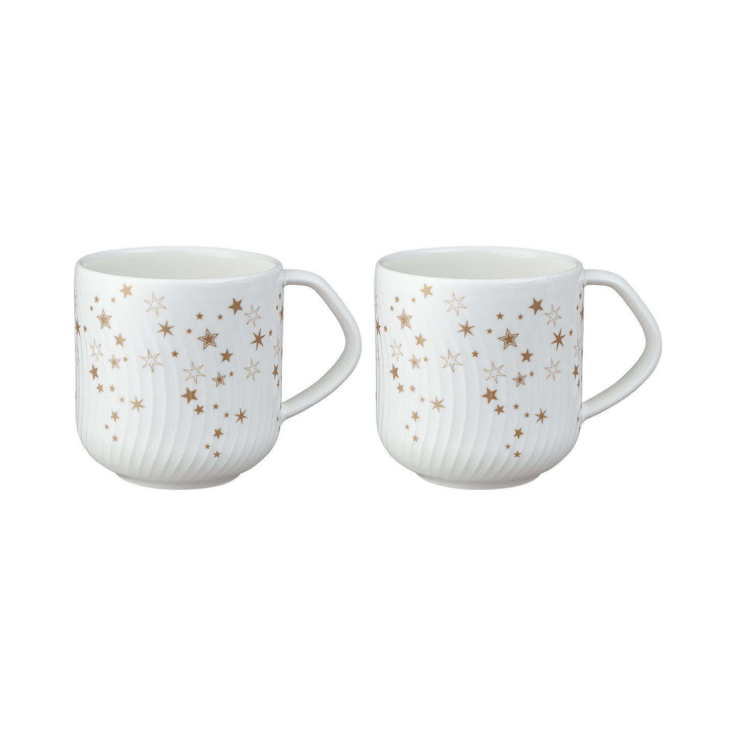 Arc White Stars Large Mugs - Set Of 2