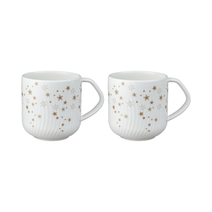 Arc White Stars Large Mugs - Set Of 2