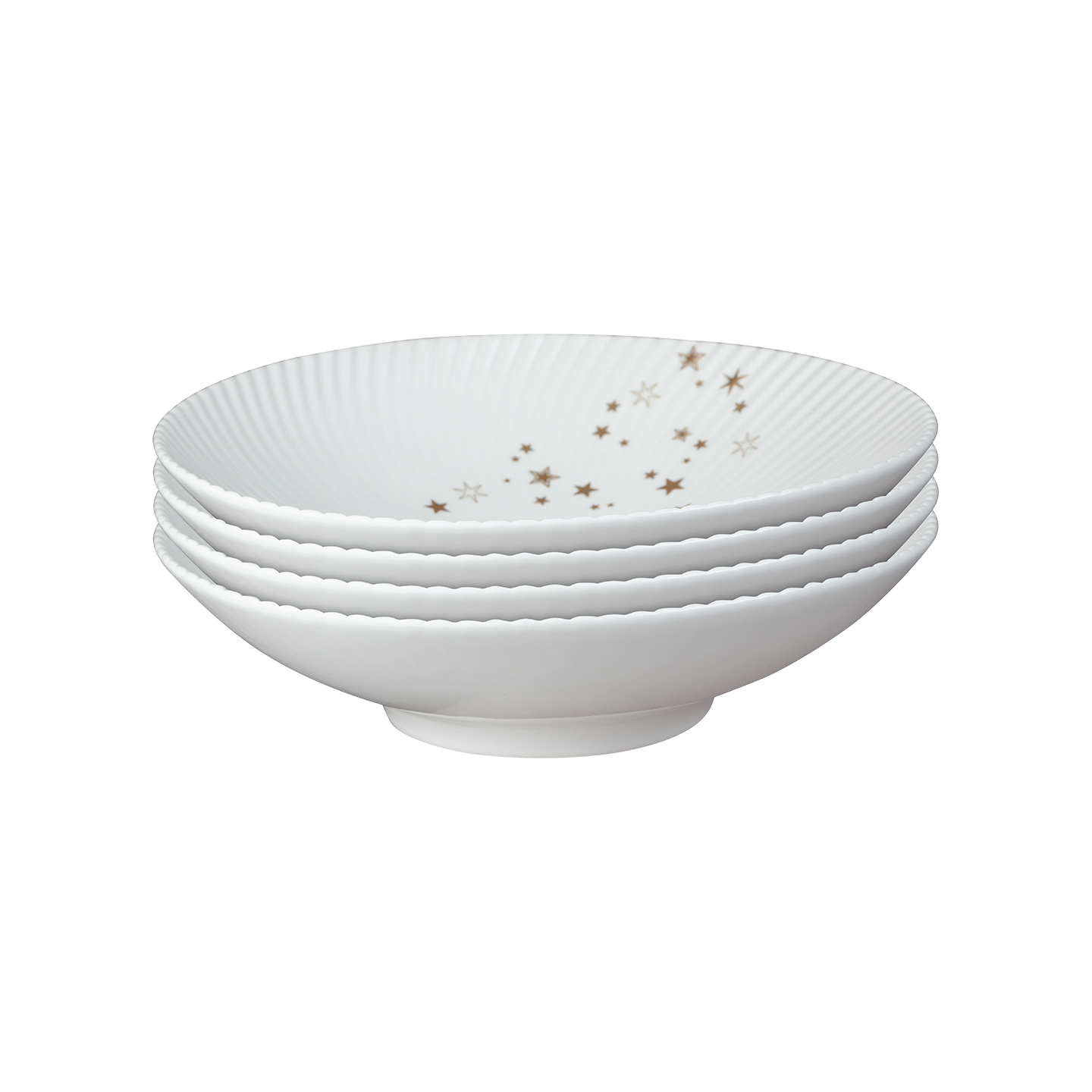 Arc White Stars Pasta Bowl - Set Of 4