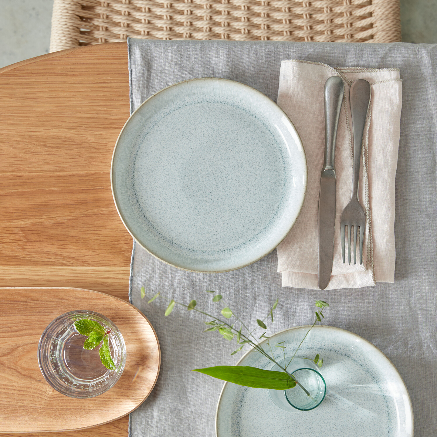 Kiln Green Medium Plates - Set Of 4