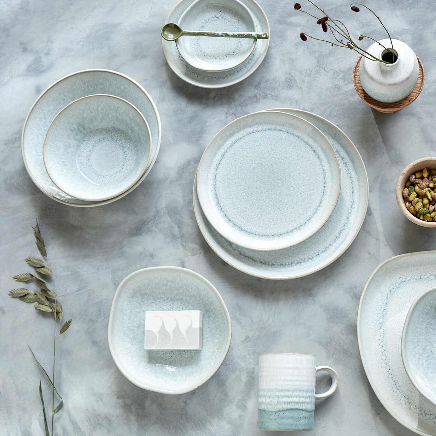 Kiln Green By Denby Medium Plates - Set Of 4