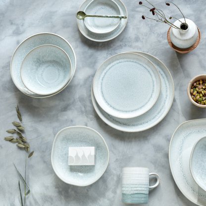 Kiln Green Medium Plates - Set Of 4