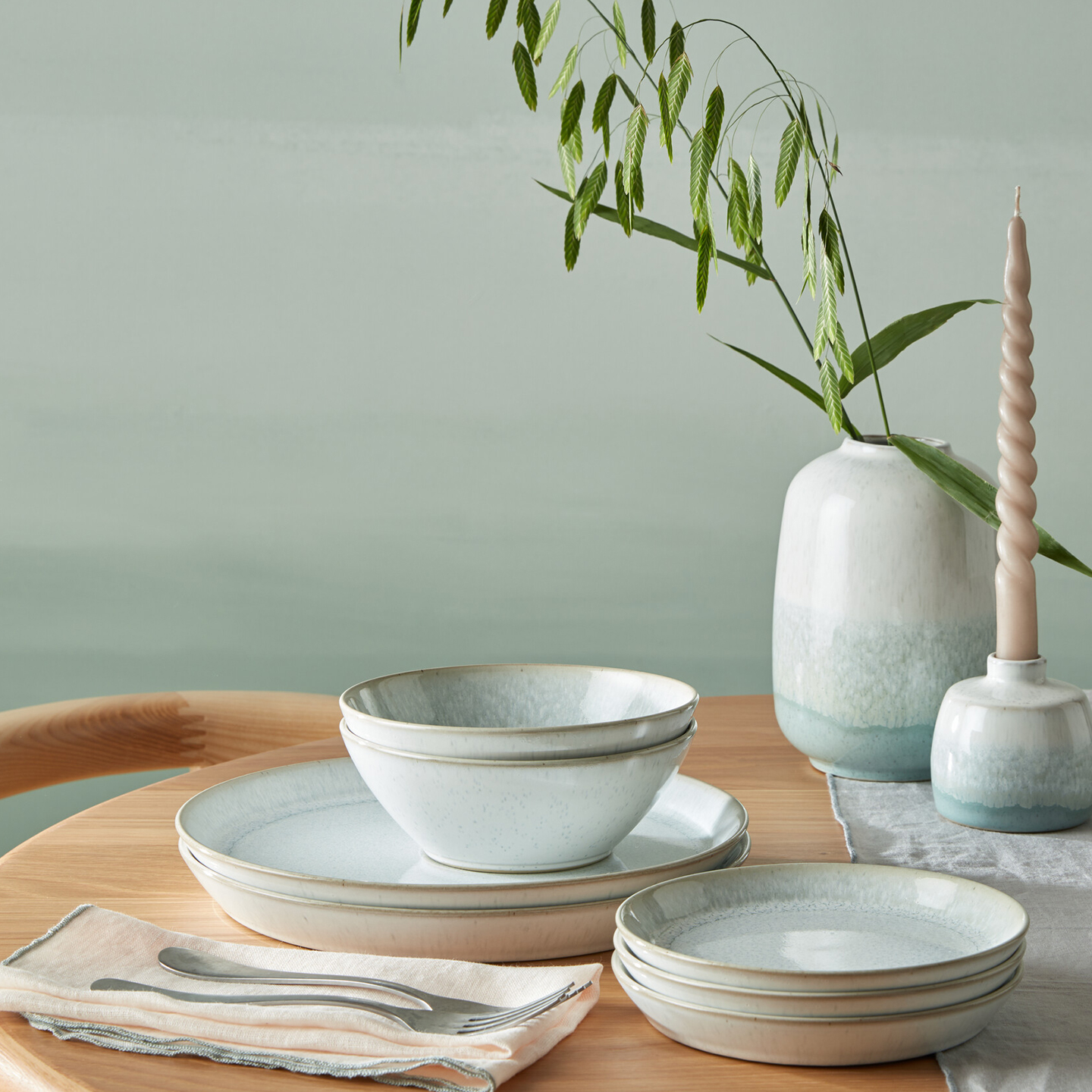 Kiln Green Dinner Plates - Set Of 4