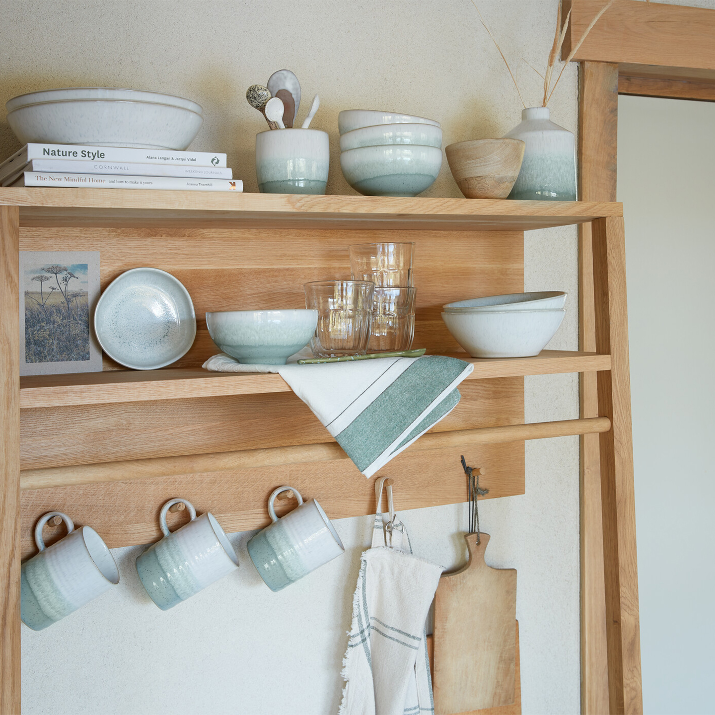 Kiln Green Ridged Mug