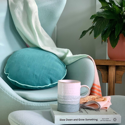 Kiln Green Ridged Mug