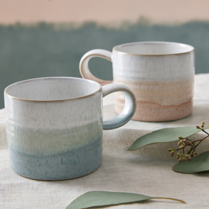 Kiln Green Small Ridged Mug