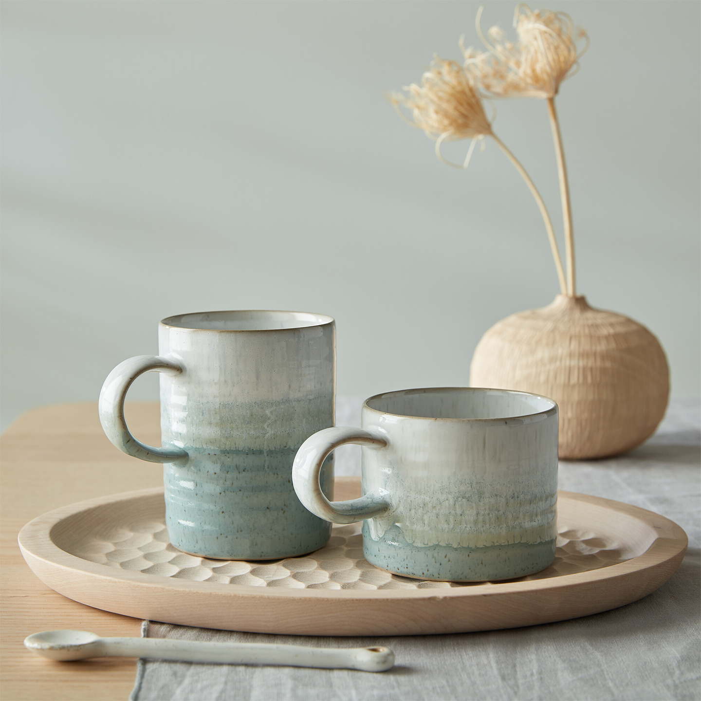 Kiln Green Small Ridged Mug