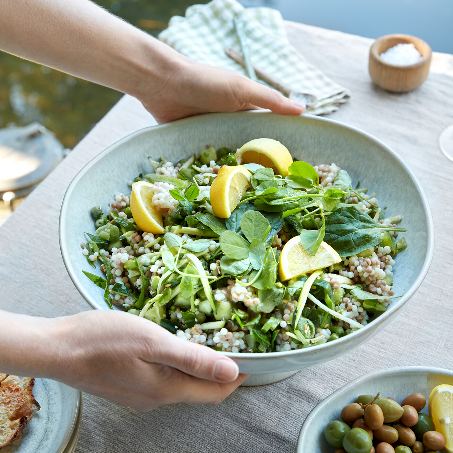 Kiln Green Large Organic Dish