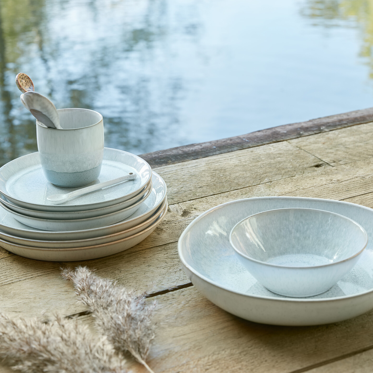 Kiln Green Large Organic Dish