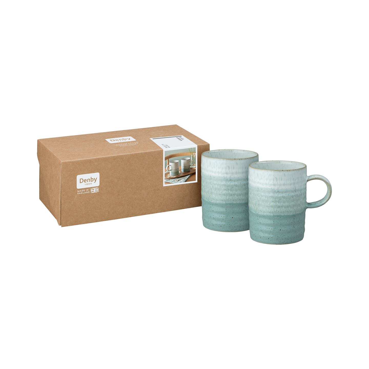 Kiln Green Mugs - Set Of 2