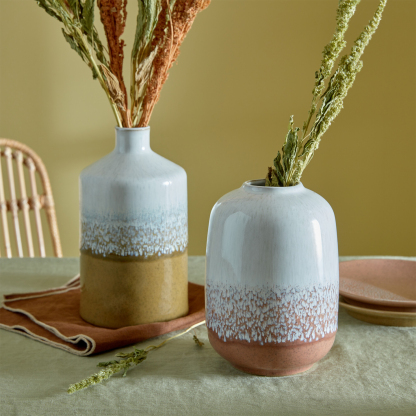 Kiln Accents Rust Small Barrel Vase