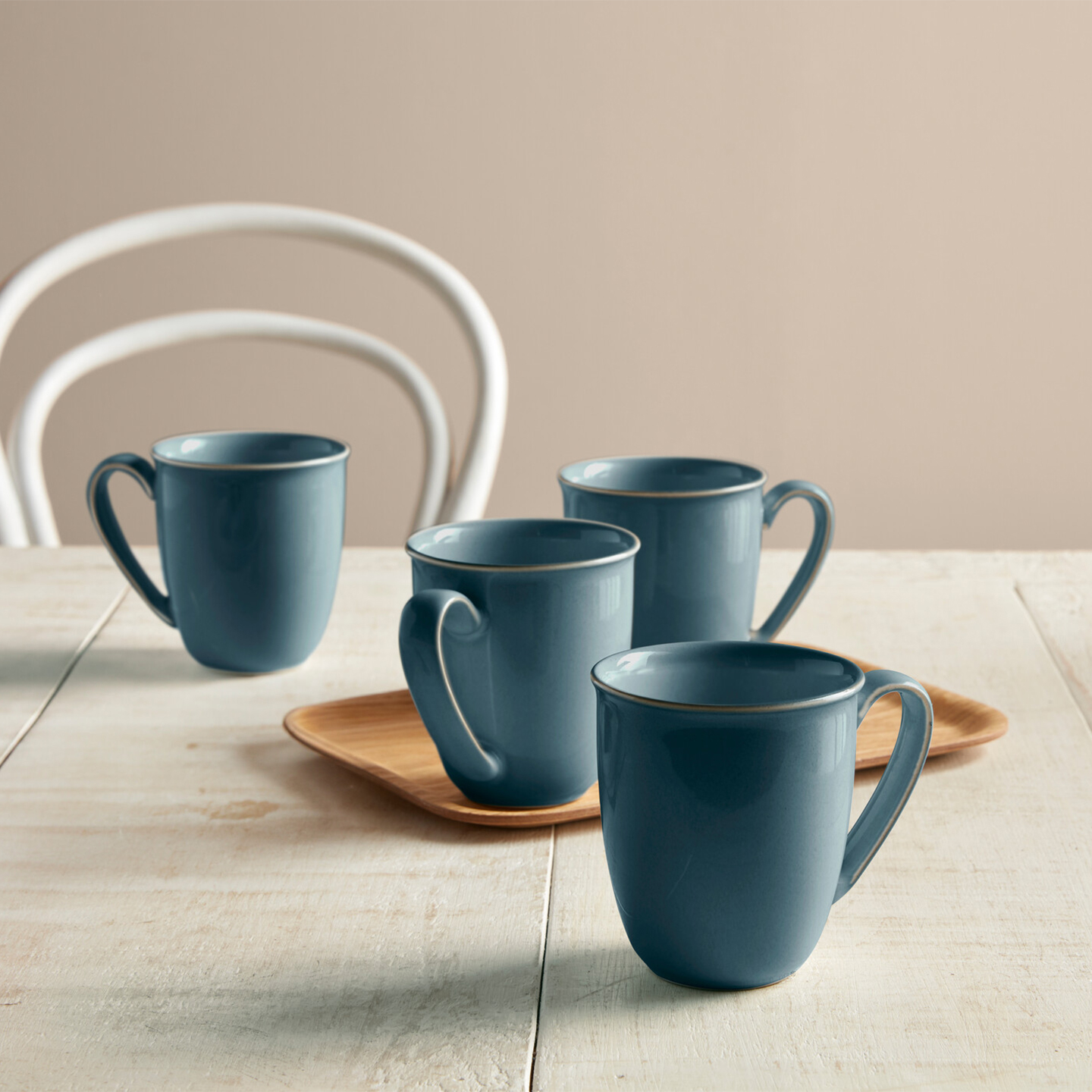 Elements Jade Dark Green Coffee Beaker/Mug Set Of 4