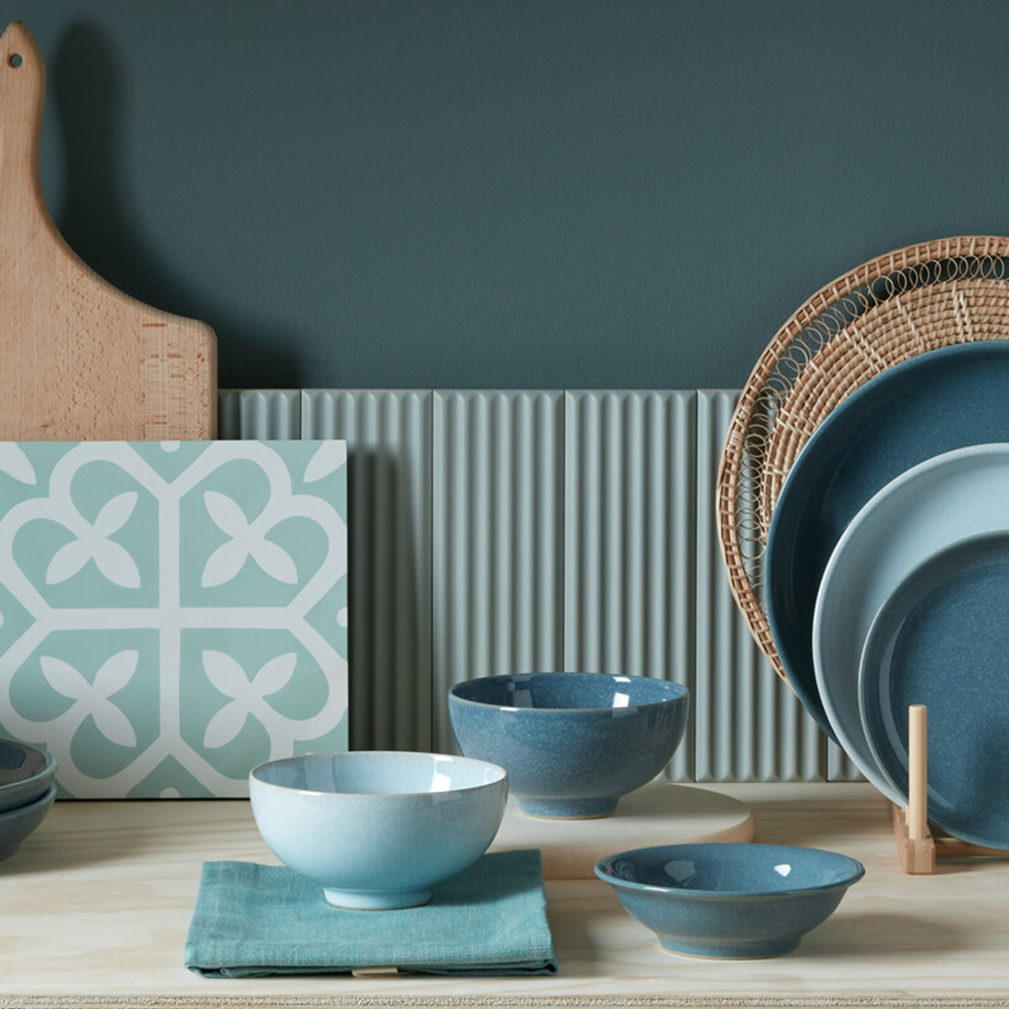 Elements Jade Dark Green Rice Bowl Set of 4