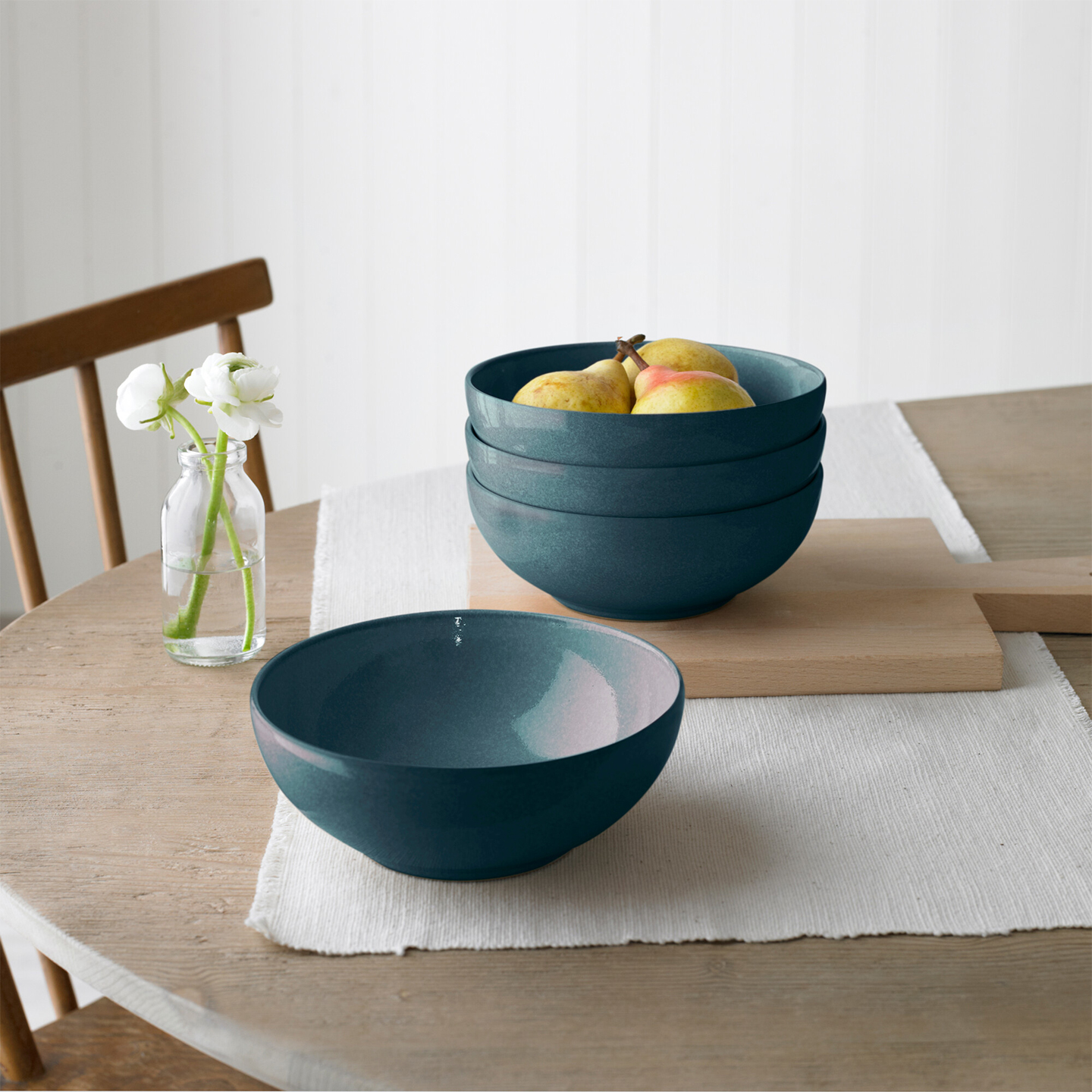 Elements Jade Dark Green 12 Piece Dinner Set