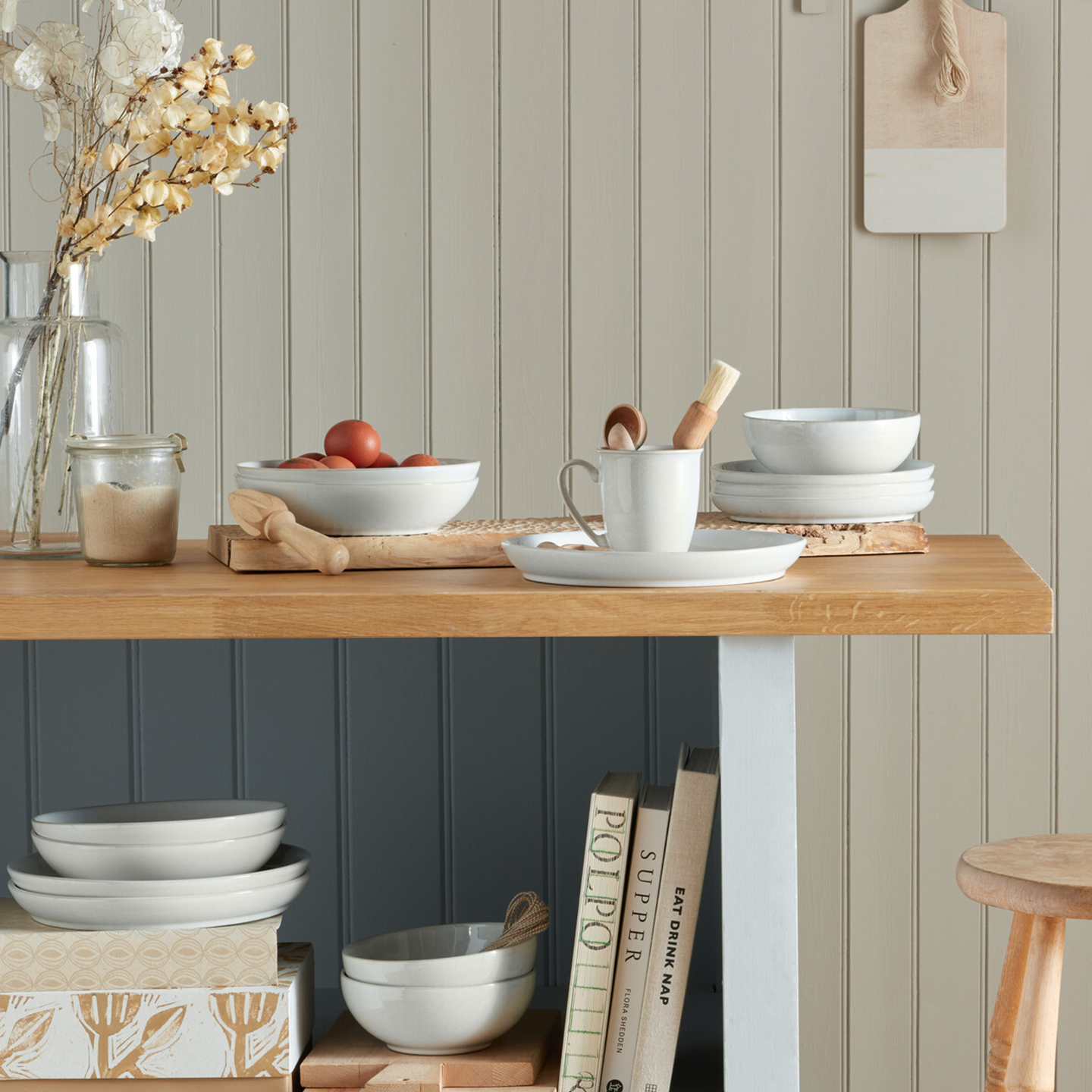 Elements Stone White Coffee Beaker/Mug - Set Of 4