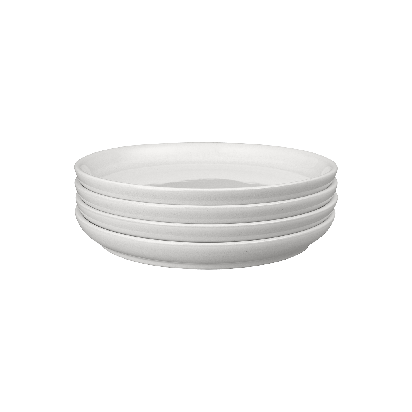 Elements Stone White Coupe Medium Plates - Set Of 4