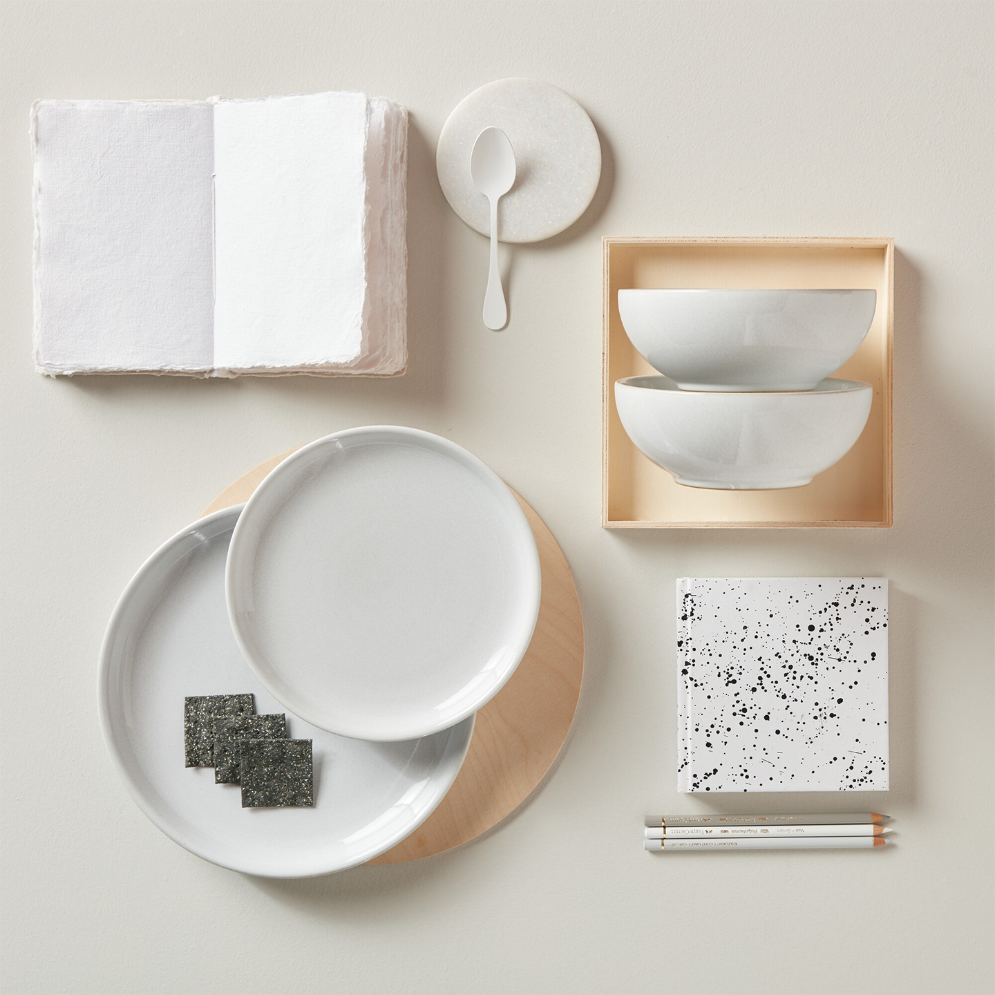 Elements Stone White 12 Piece Dinner Set