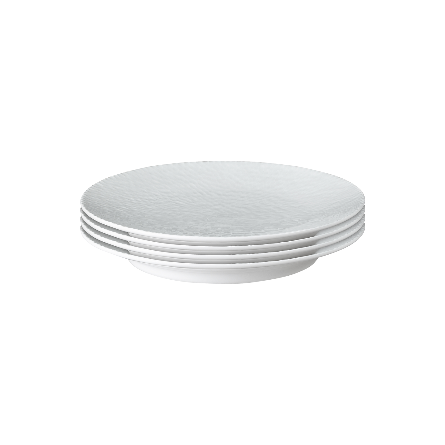 Carve White Medium Plates - Set Of 4