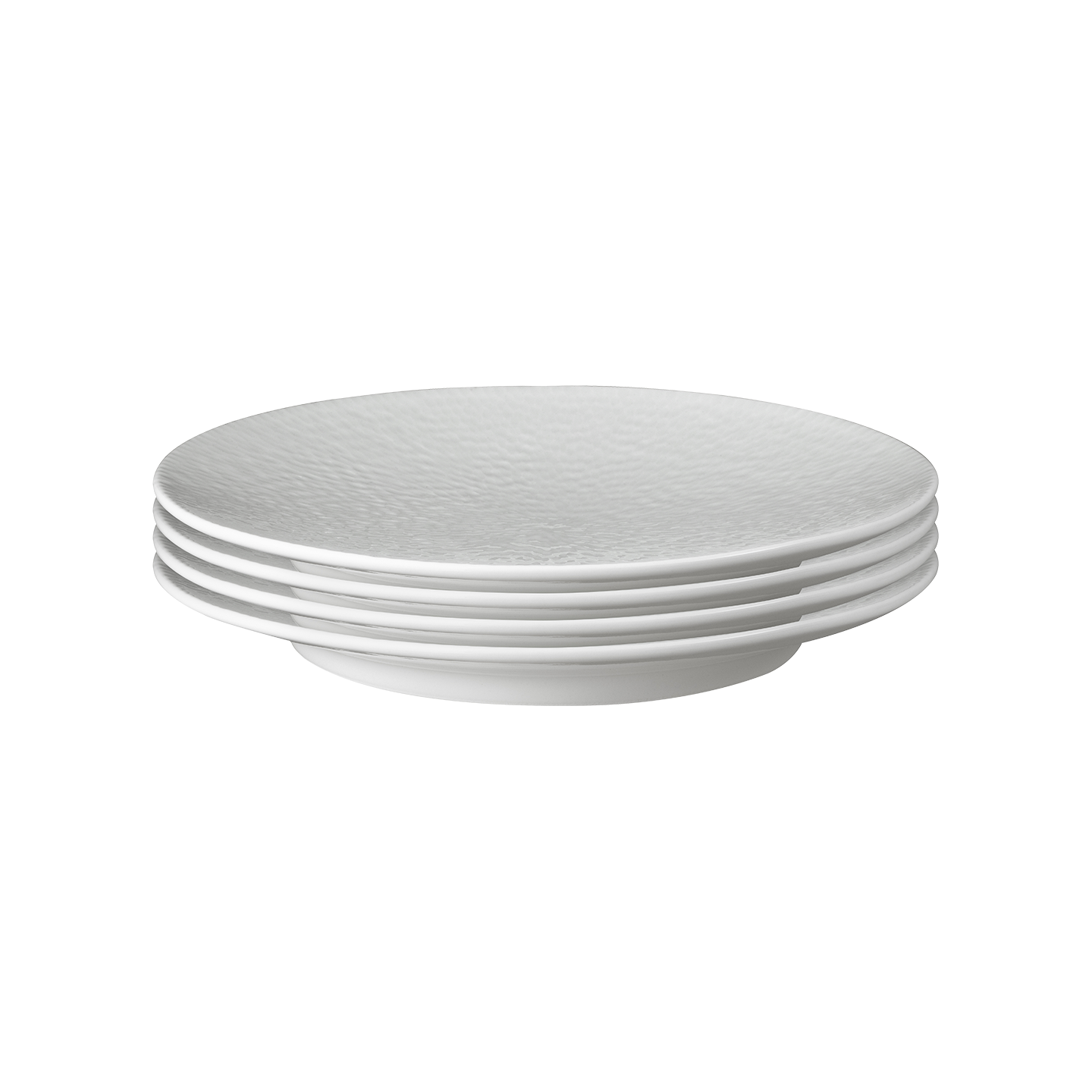 Carve White Dinner Plates - Set Of 4