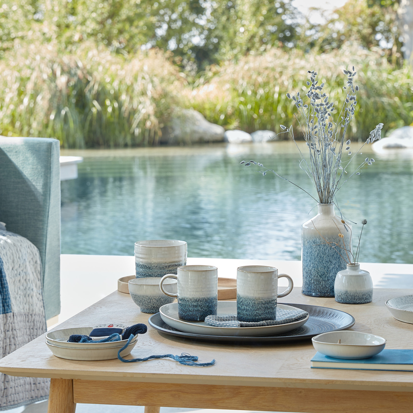 Kiln Blue Small Organic Dish