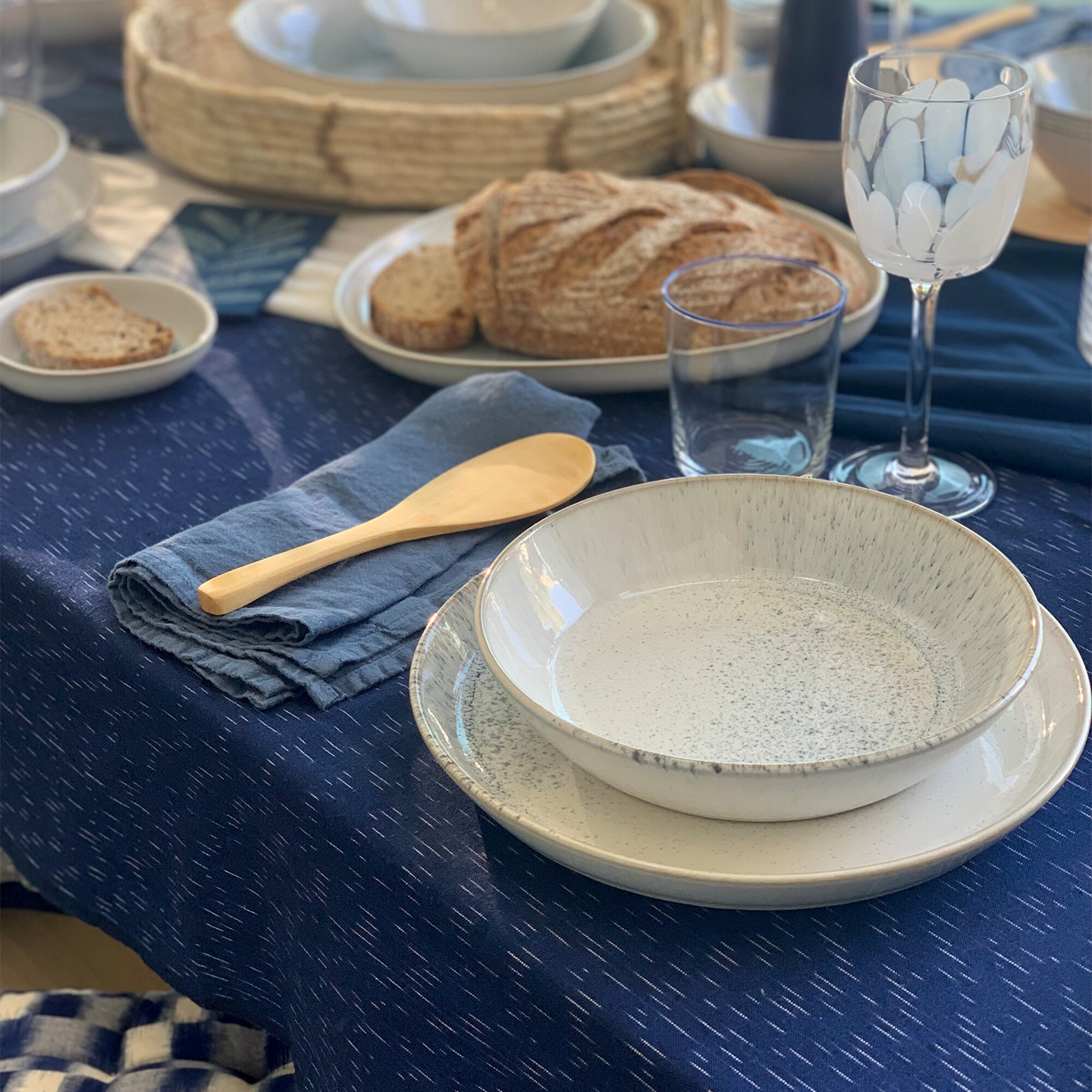 Kiln Blue Pasta Bowls - Set Of 4