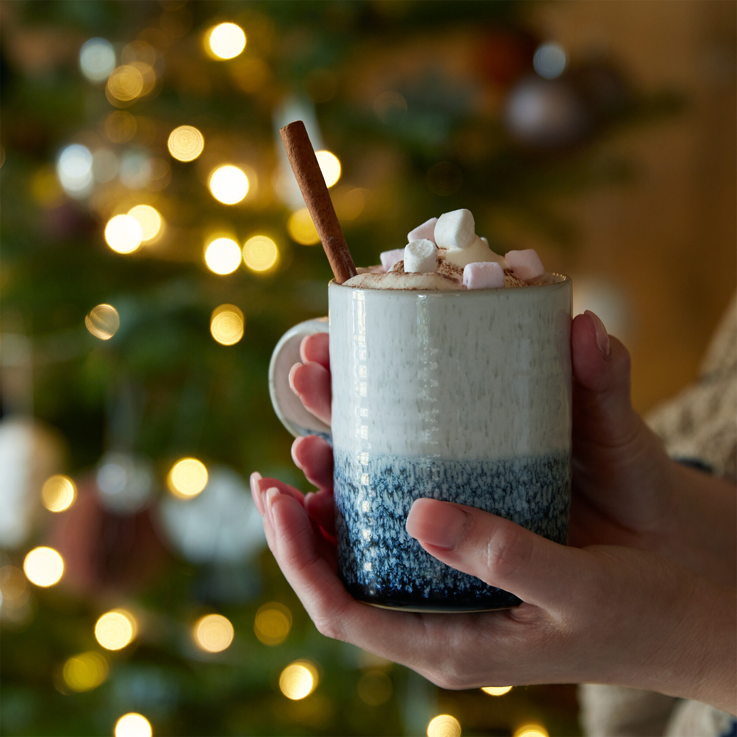 Kiln Blue Ridged Mug