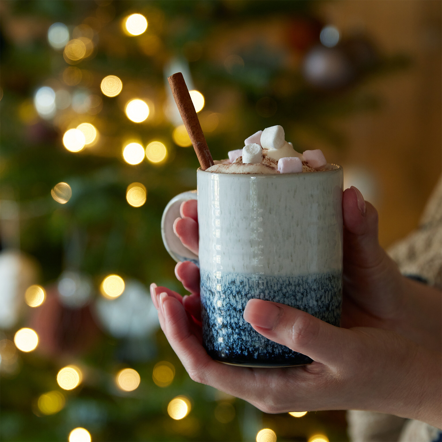 Kiln Blue Ridged Mug