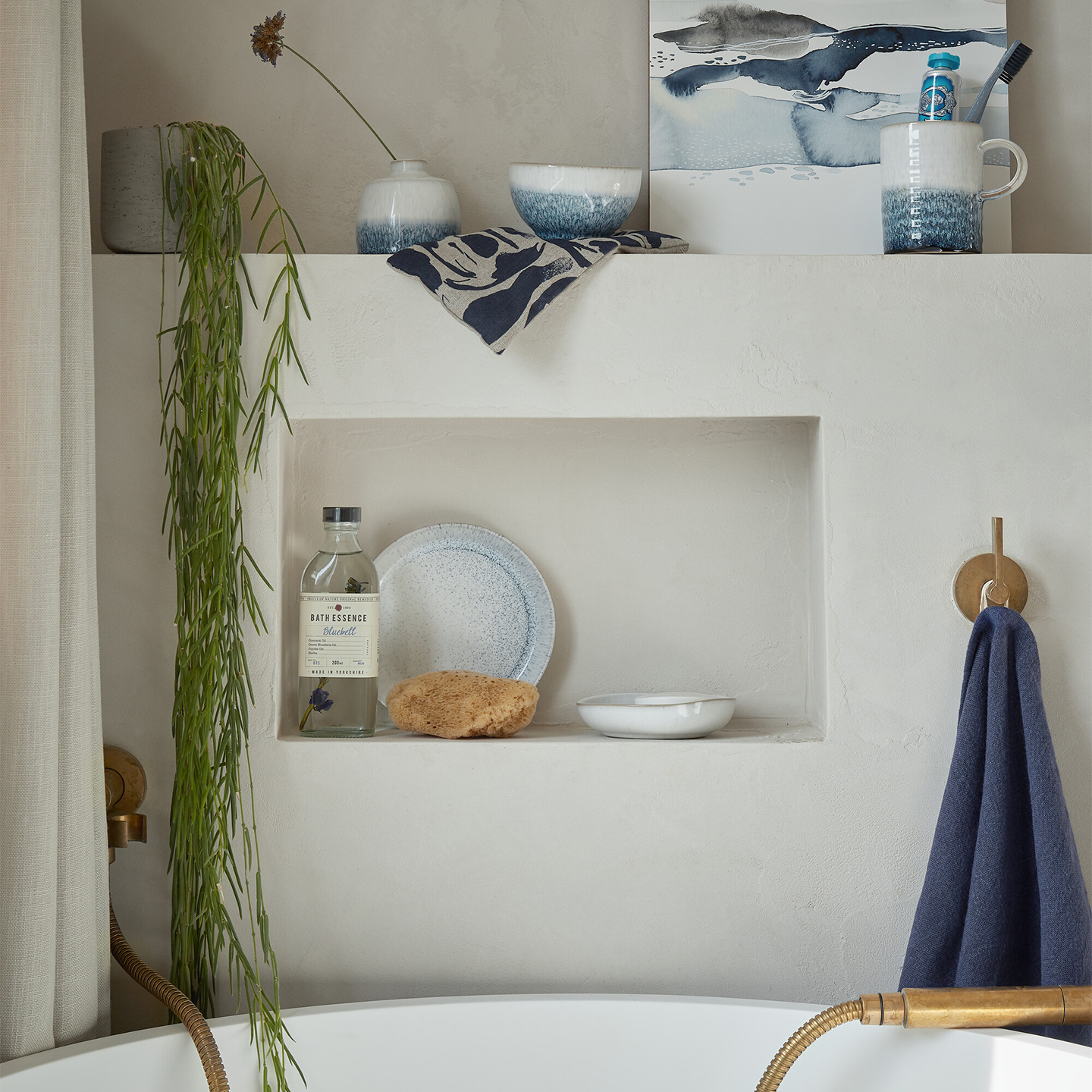 Kiln Blue Ridged Mug