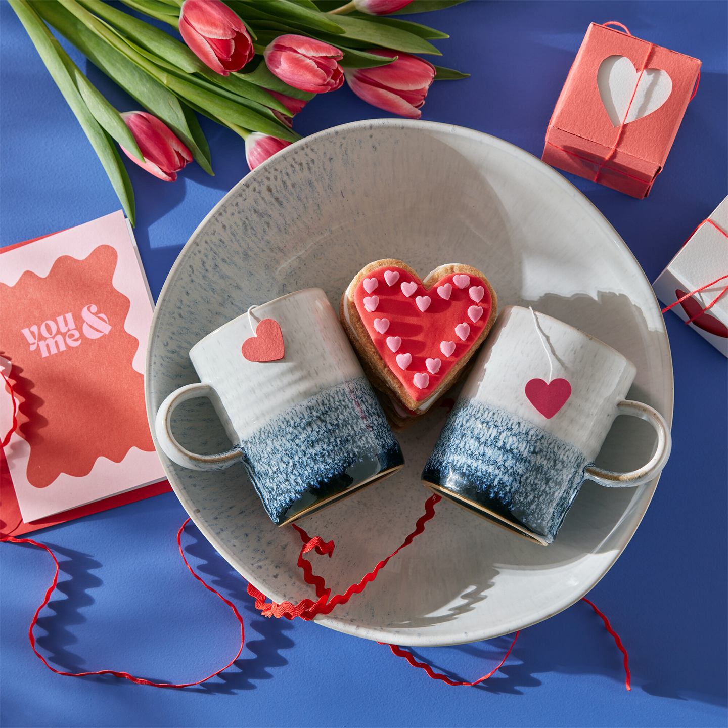 Kiln Blue Ridged Mug