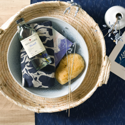 Kiln Blue Large Organic Dish