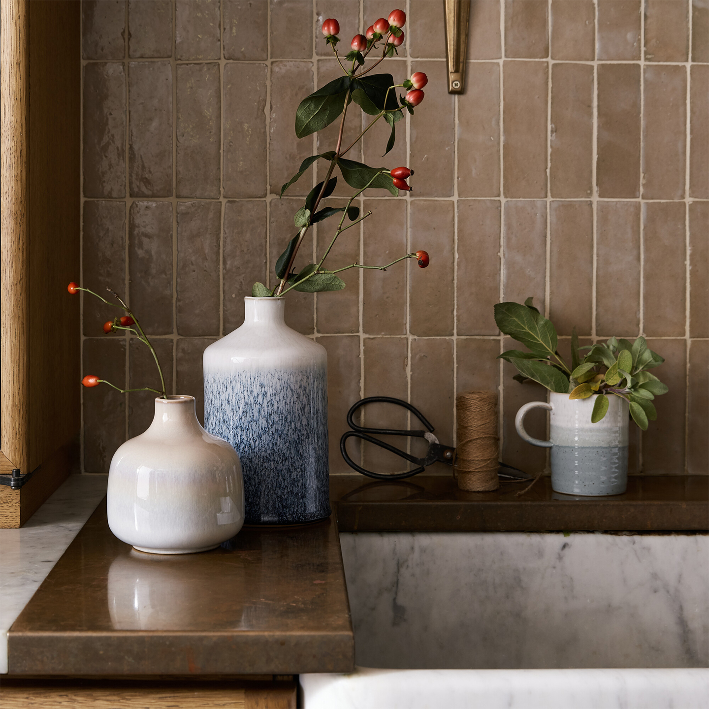 Kiln Blue Large Bottle Vase