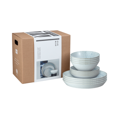 Kiln Blue 12 Piece Dinner Set