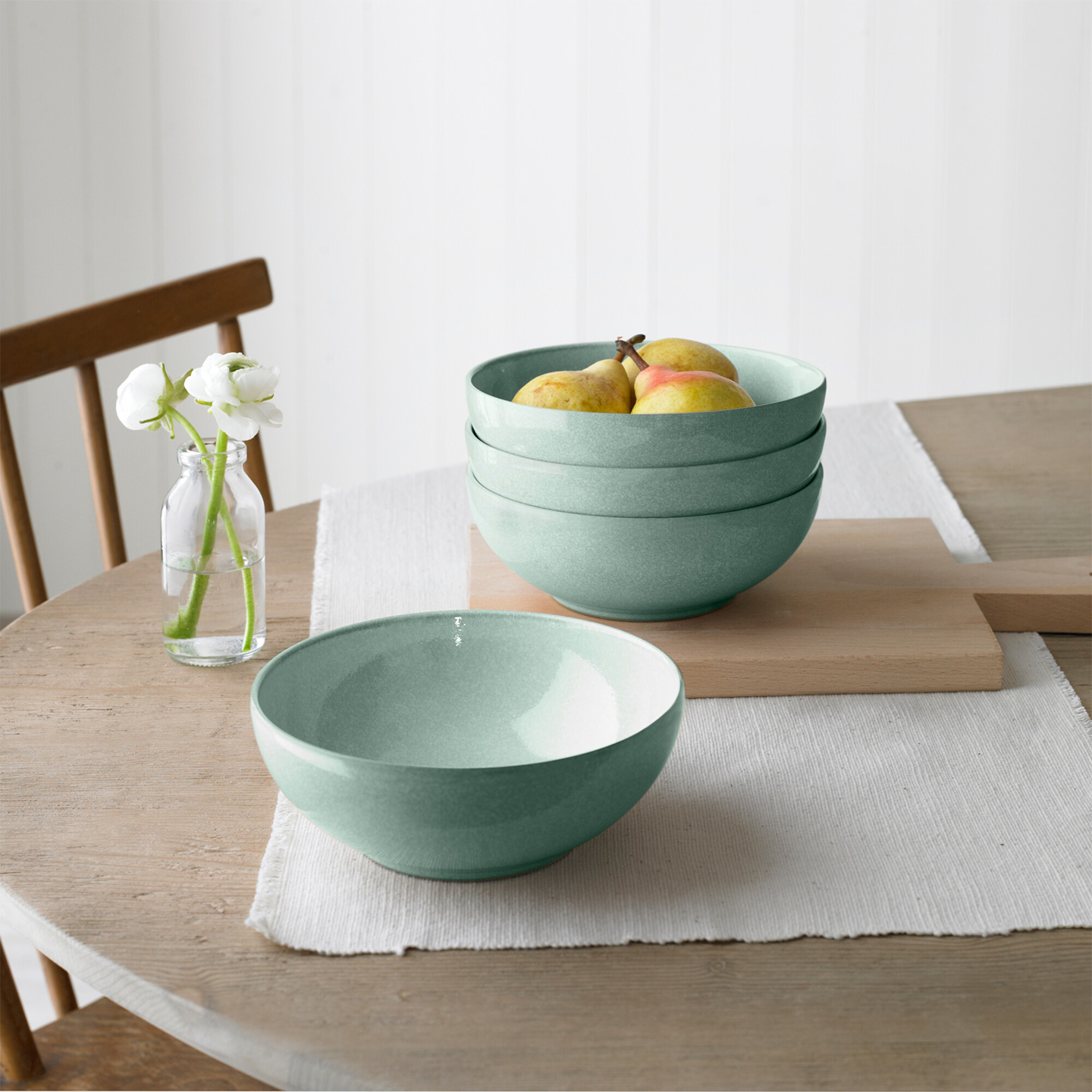 Elements Jade Light Green 12 Piece Dinner Set