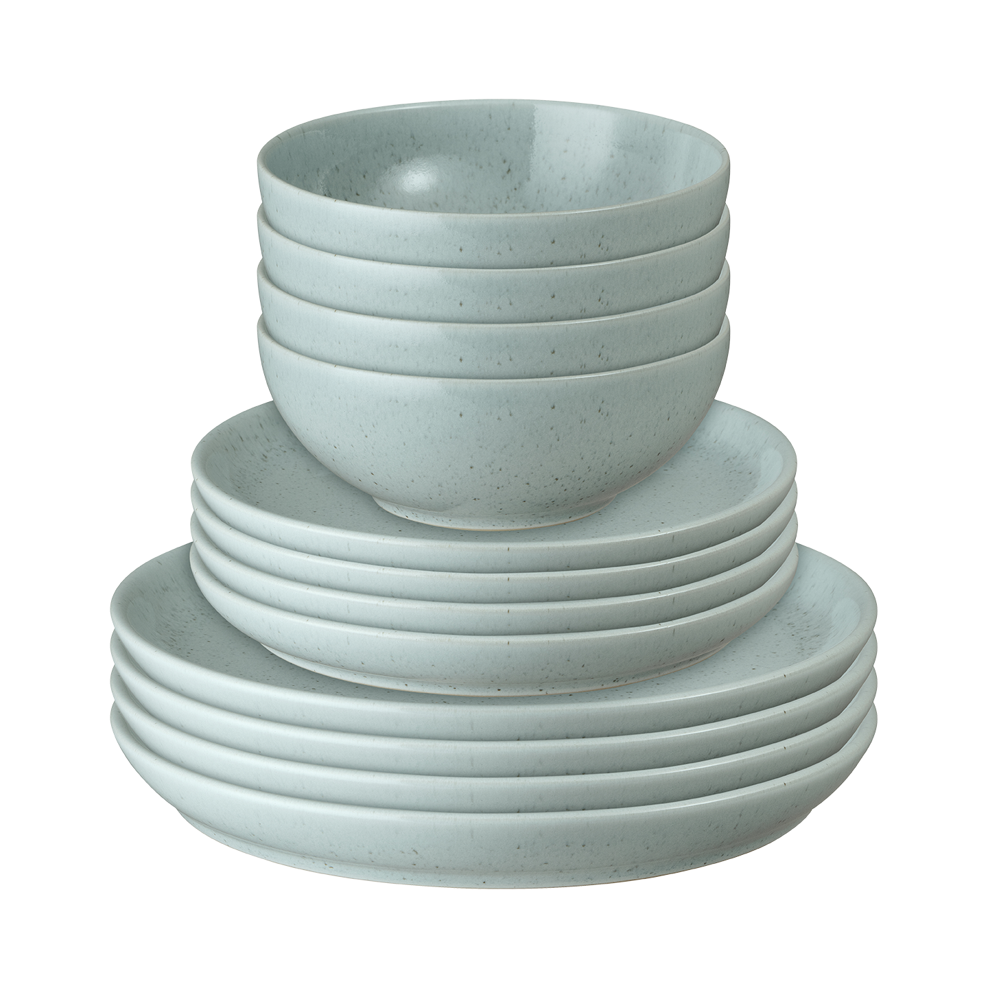 Teal Speckle 12 Piece Dinner Set