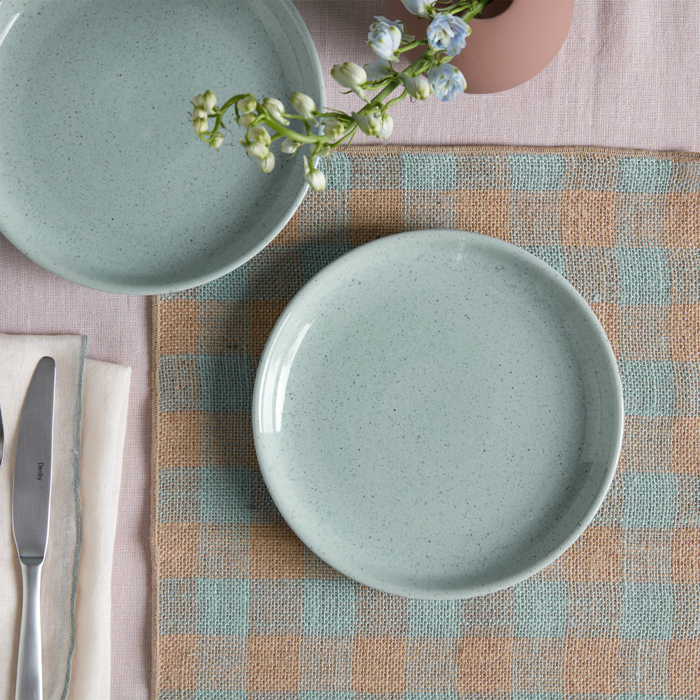 Teal Speckle 12 Piece Dinner Set