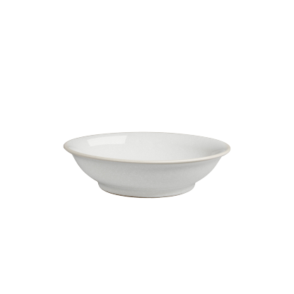 Cotton White Medium Shallow Bowl Second