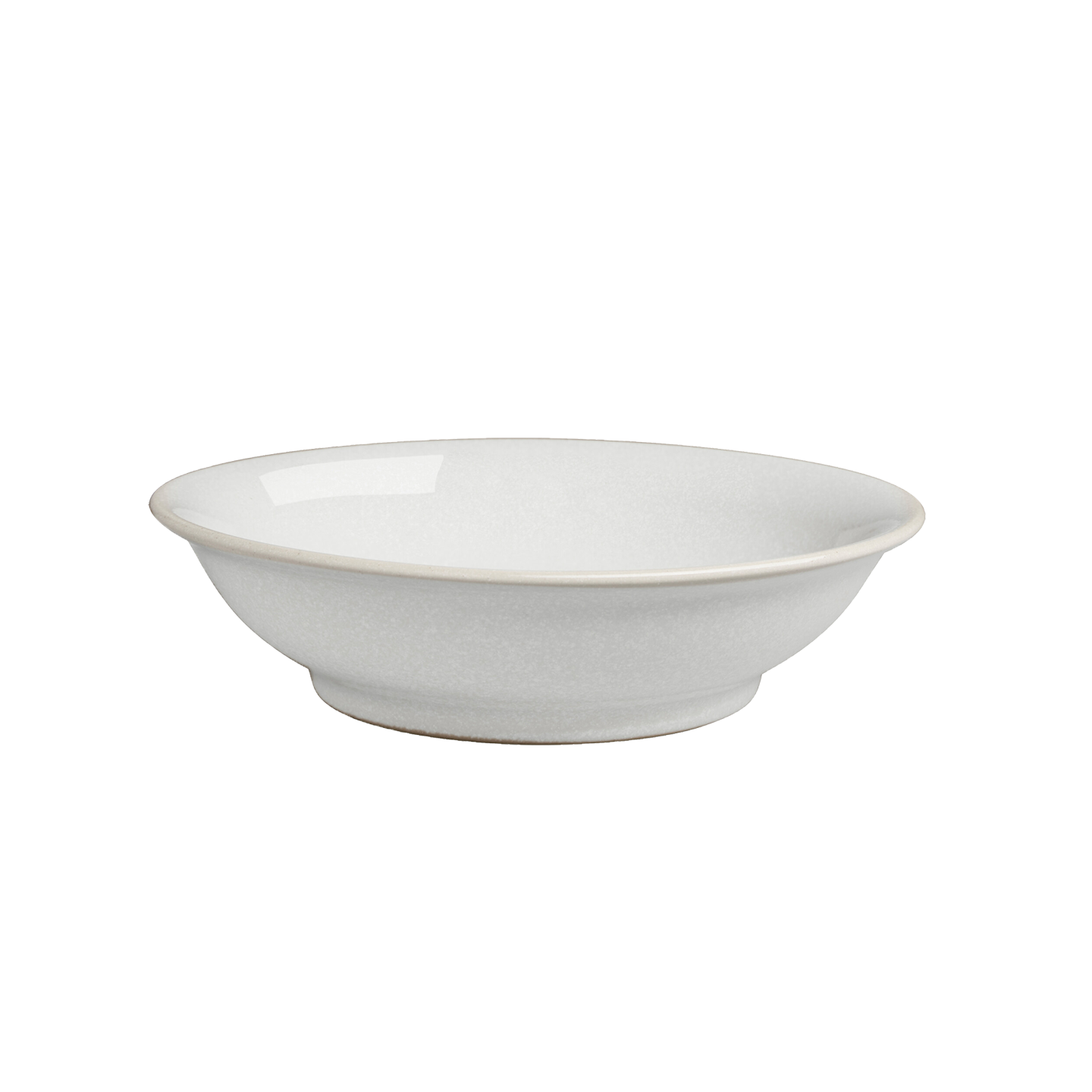 Cotton White Medium Shallow Bowl