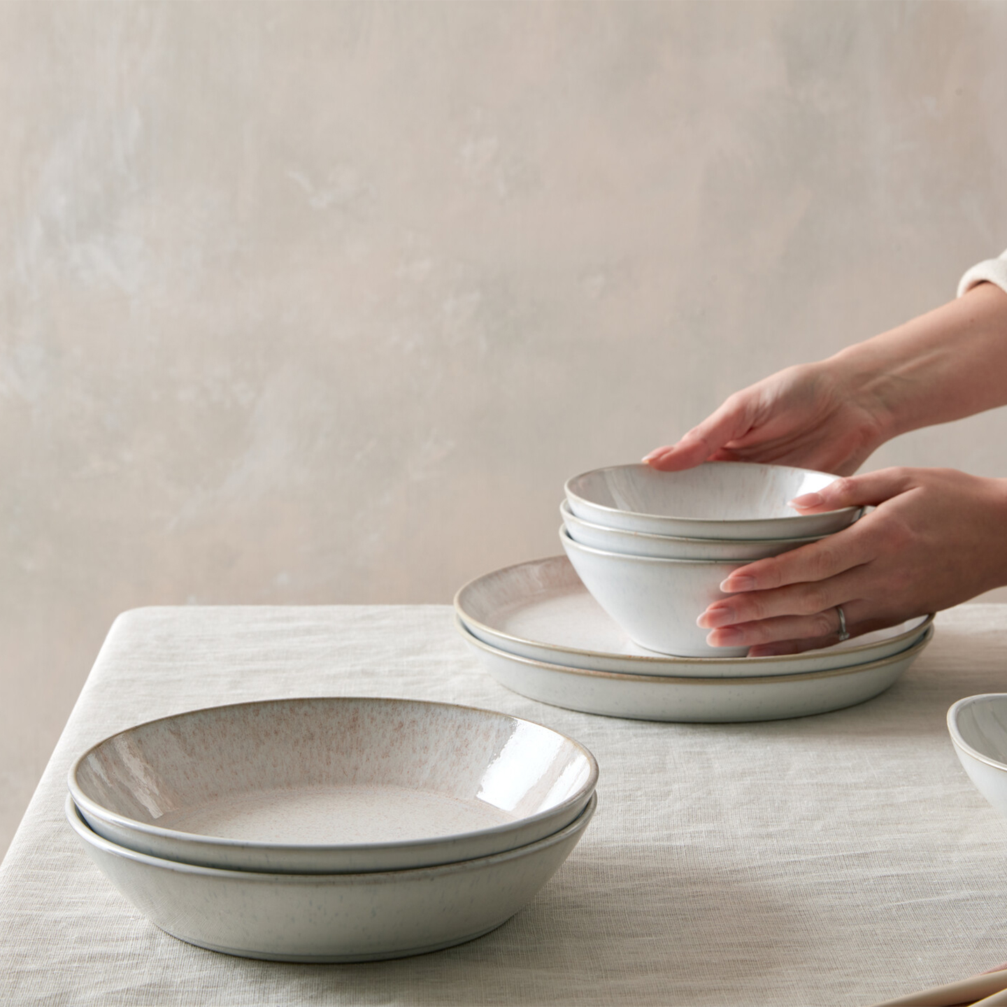 Kiln Coral Pasta Bowls - Set Of 4