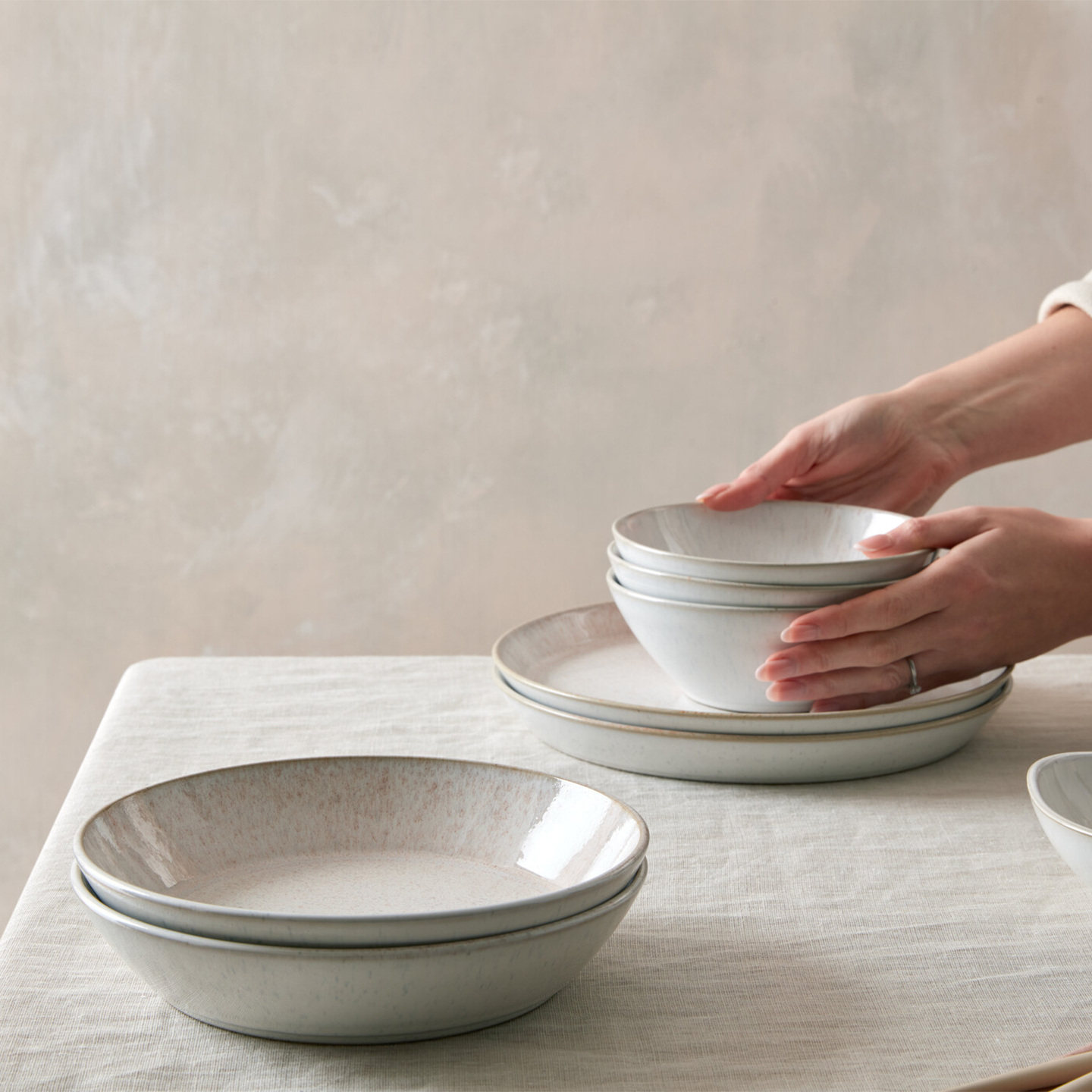 Kiln Coral Pasta Bowls - Set Of 4