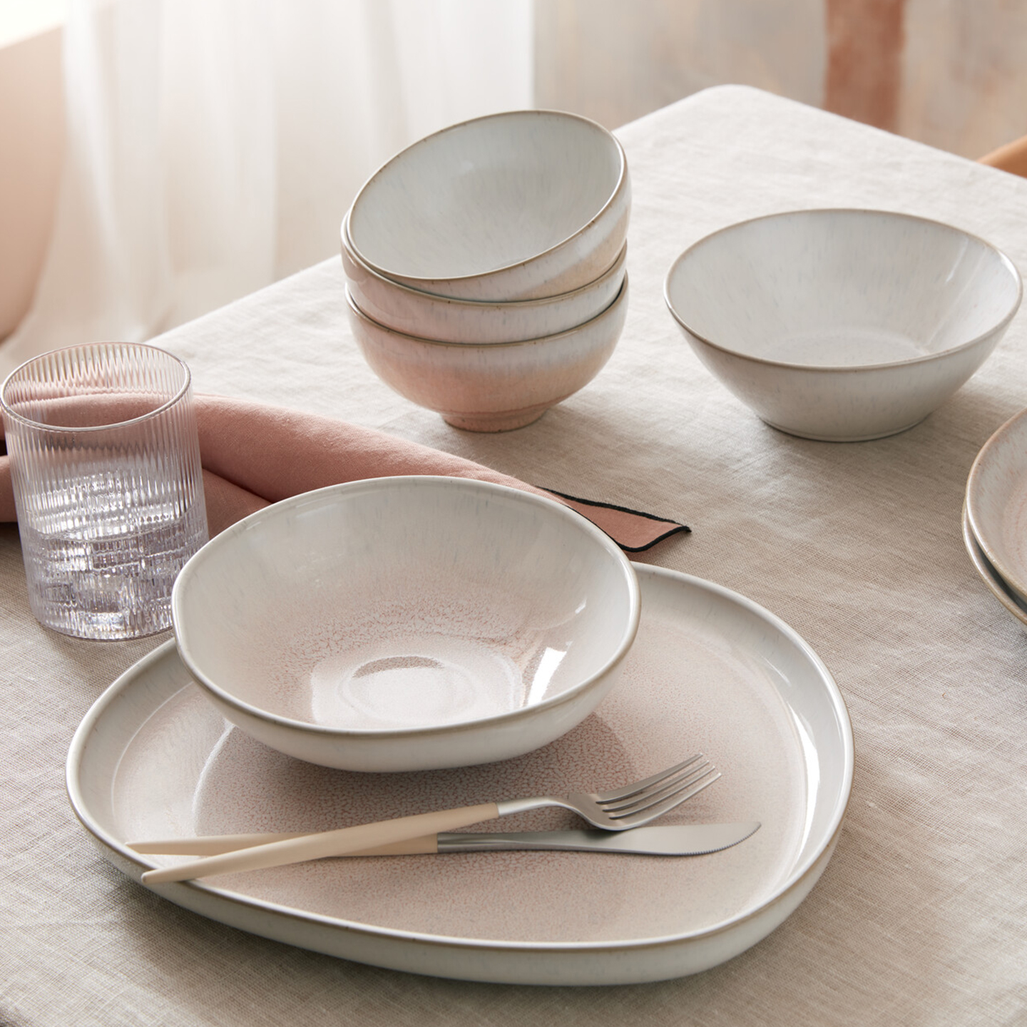 Kiln Coral Large Organic Platter