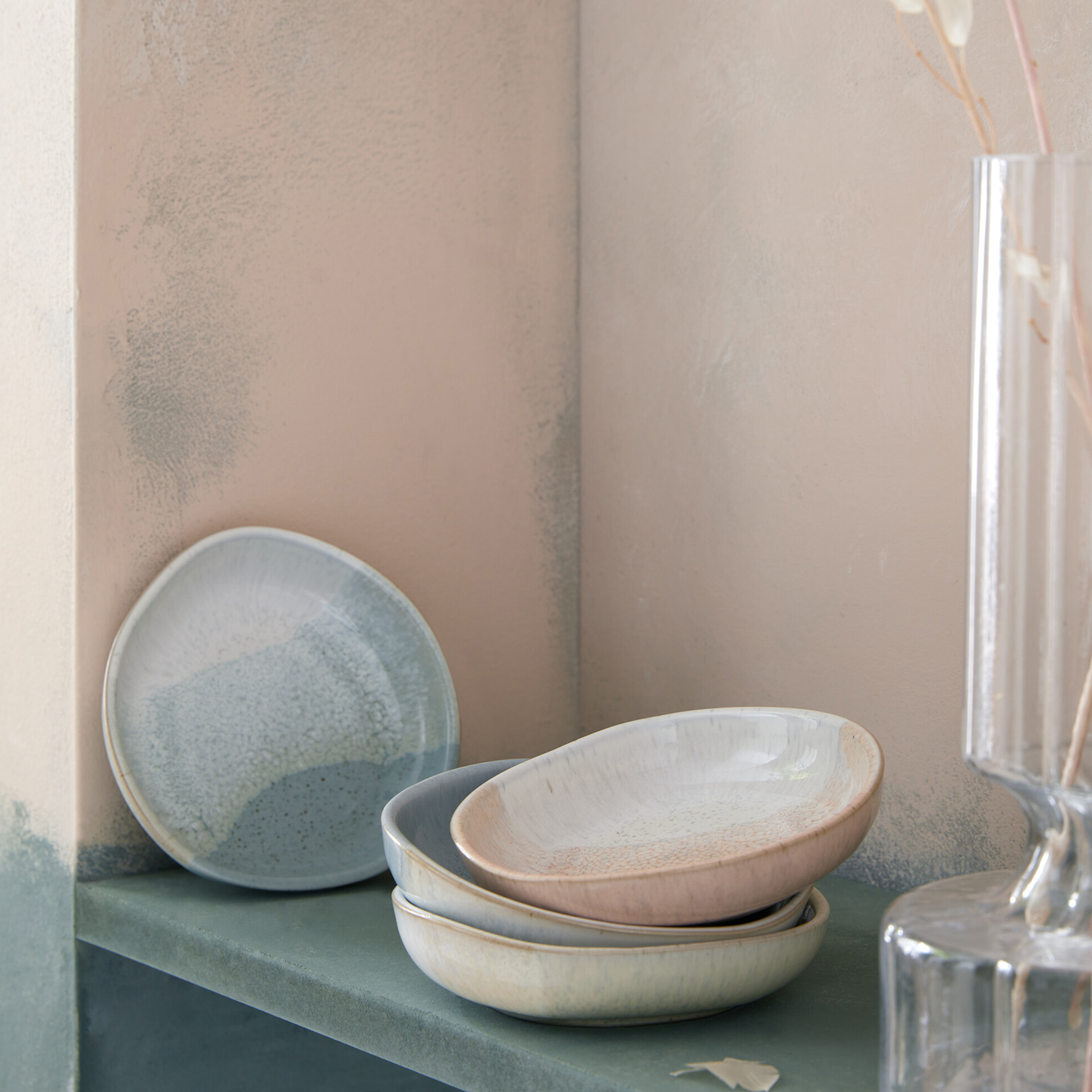 Kiln Accent Coral Small Organic Dish