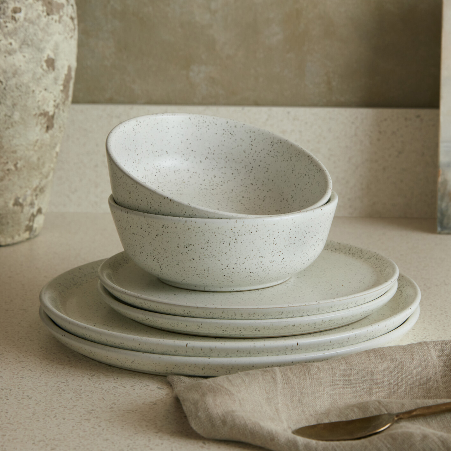 Grain Mixed 12 Piece Tableware Set