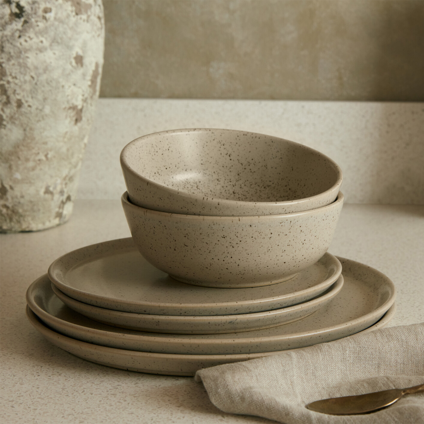 Grain Mixed 12 Piece Tableware Set