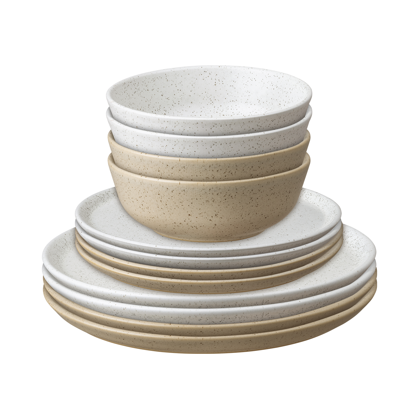 Grain Mixed 12 Piece Tableware Set (Gpmo)