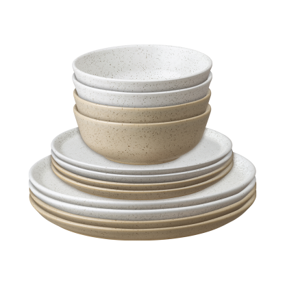 Grain Mixed 12 Piece Tableware Set (Gpmo)