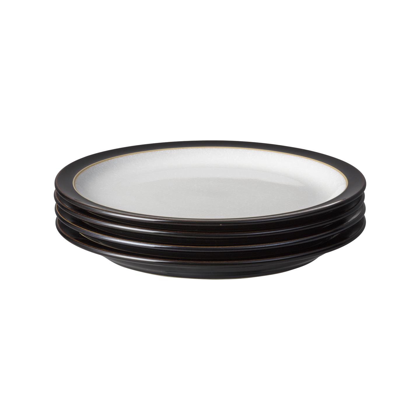 Elements Black Medium Plates - Set Of 4