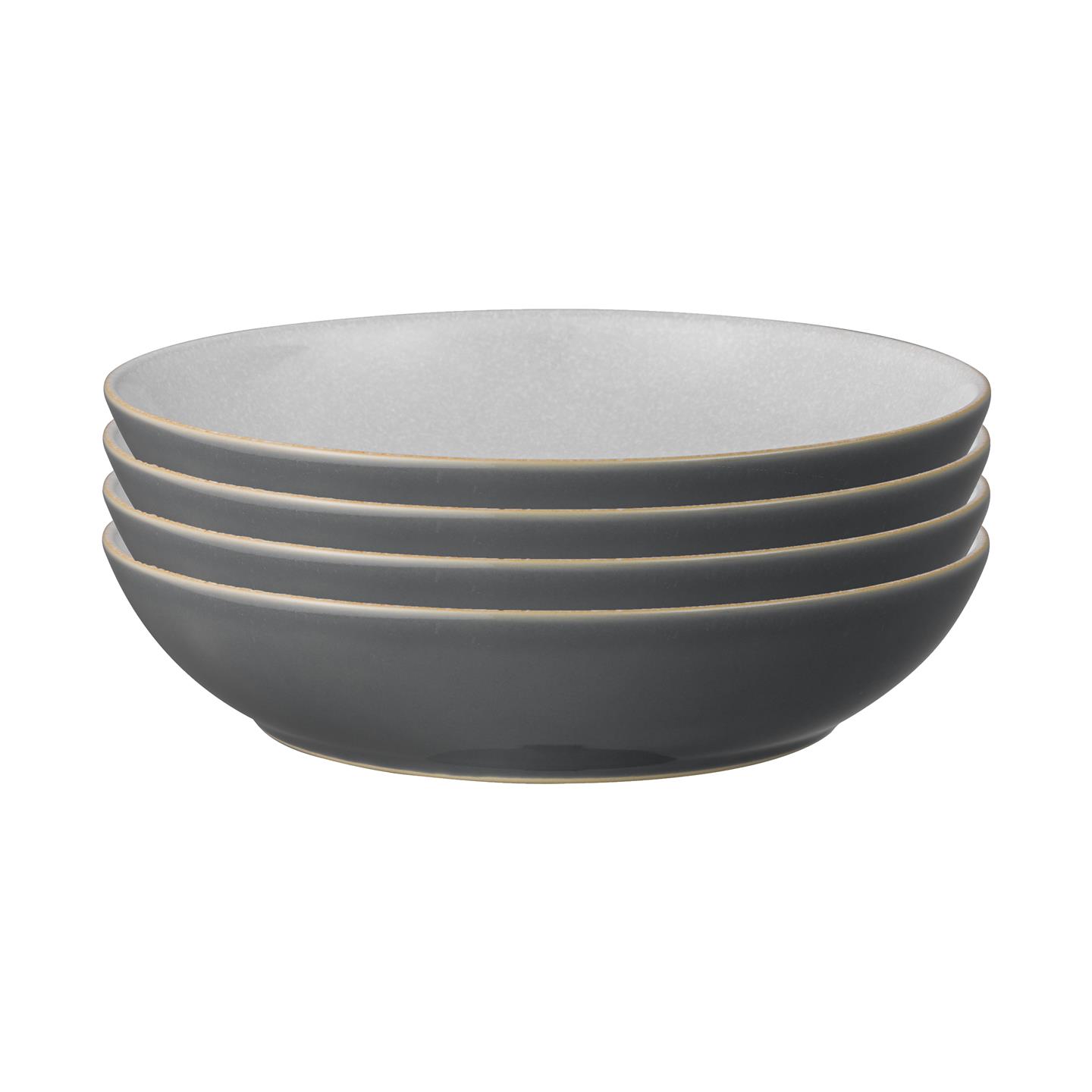 Elements Fossil Grey Pasta Bowls - Set Of 4