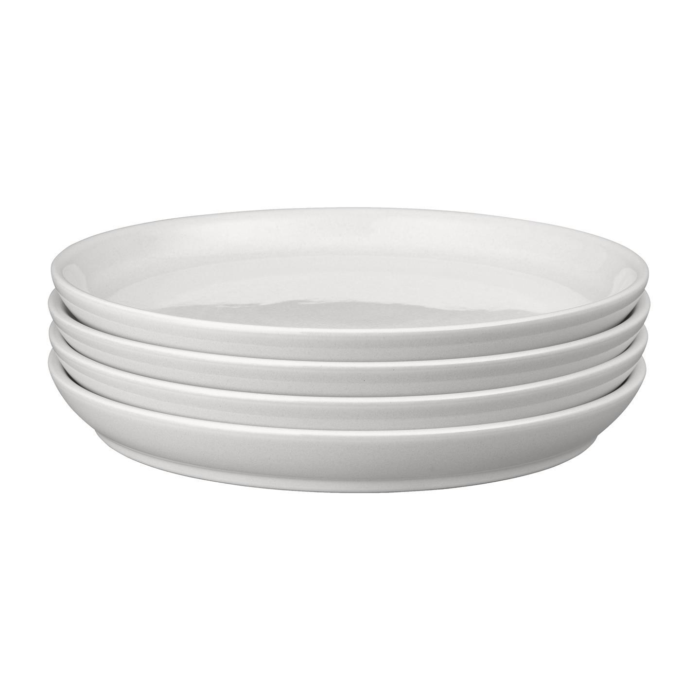 Elements Stone White Coupe Dinner Plates - Set Of 4