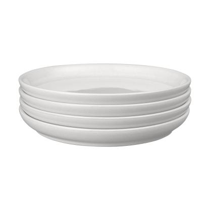 Elements Stone White Coupe Medium Plates - Set Of 4